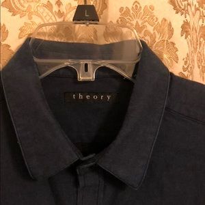 Dense Woven Theory Collared Shirt